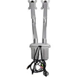 StarTech.com Desk Mount Dual Monitor Arm with USB & 3.5mm Audio, Desk Clamp Ergonomic VESA Mount for up to 32" (17.6lb/8kg) Displays