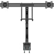 StarTech.com Desk Mount Dual Monitor Arm, Ergonomic VESA Mount 32" (17.6lb/8kg) Displays, Crossbar Handle for Full Motion, C-Clamp/Grommet