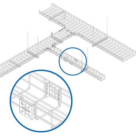 Eaton Tripp Lite Series Wall/Floor Spider Bracket for Wire Mesh Cable Trays