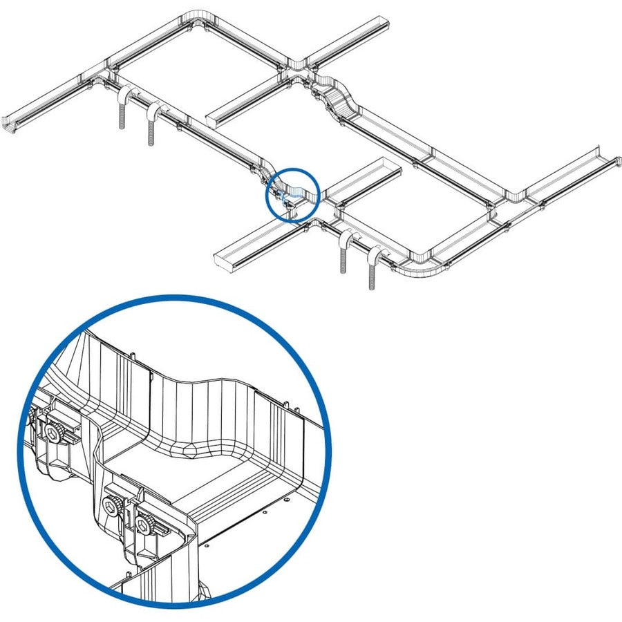 Eaton Tripp Lite Series Toolless Adapter Fitting for Fiber Routing System, 120 mm to 240 mm (5 in. to 10 in.)