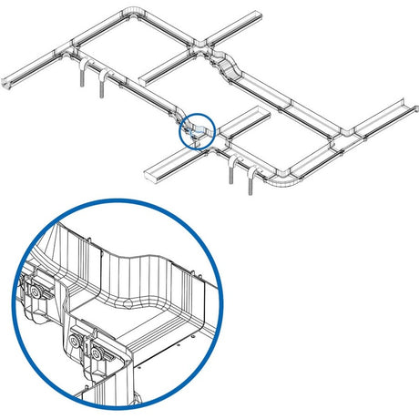 Eaton Tripp Lite Series Toolless Adapter Fitting for Fiber Routing System, 120 mm to 240 mm (5 in. to 10 in.)