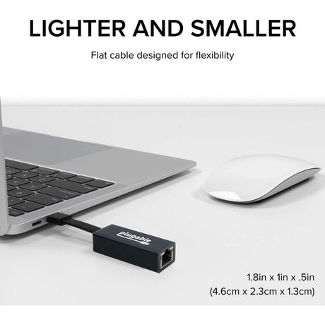 Plugable USB C to Ethernet Adapter, Fast and Reliable Gigabit Speed