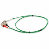 AddOn 3m SC (Male) to LC (Male) Green OM4 Duplex Fiber OFNP (Plenum-Rated) Patch Cable
