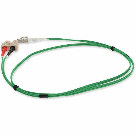 AddOn 3m SC (Male) to LC (Male) Green OM4 Duplex Fiber OFNP (Plenum-Rated) Patch Cable
