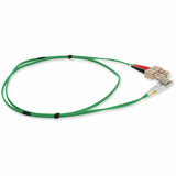 AddOn 3m SC (Male) to LC (Male) Green OM4 Duplex Fiber OFNP (Plenum-Rated) Patch Cable