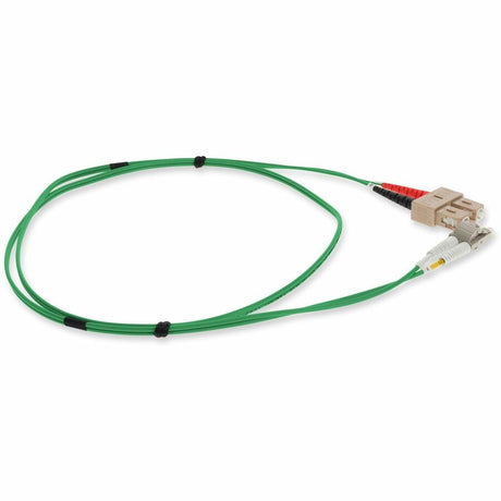 AddOn 3m SC (Male) to LC (Male) Green OM4 Duplex Fiber OFNP (Plenum-Rated) Patch Cable
