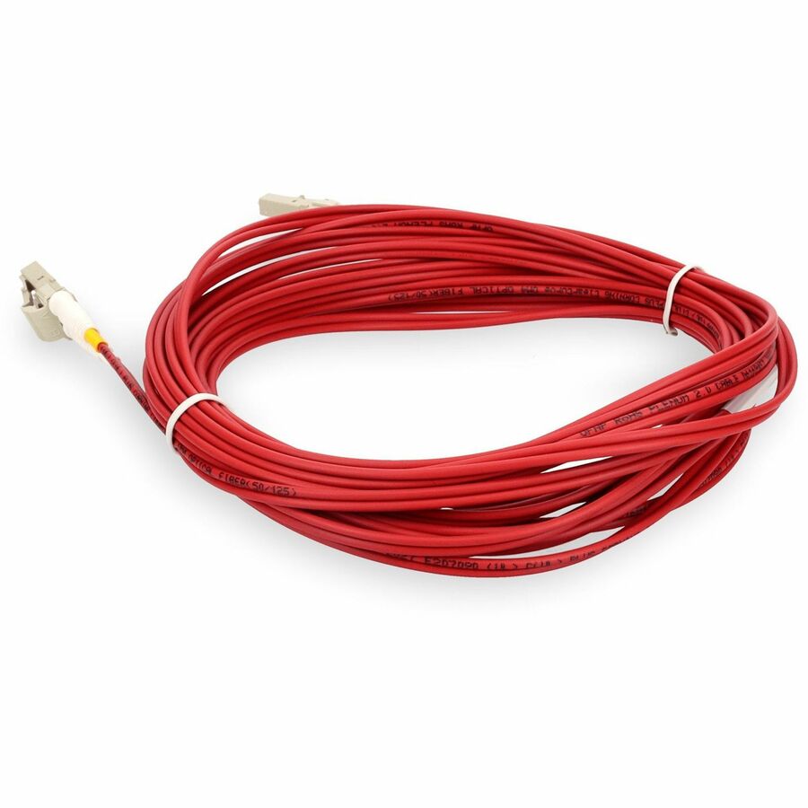 AddOn 3m LC (Male) to LC (Male) Red OM3 Duplex OFNR (Riser-Rated) Fiber Patch Cable