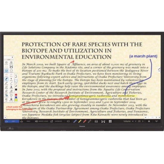 Panasonic TH-65BQ1W 65" Class LCD Touchscreen Monitor - 16:9 - 8 ms