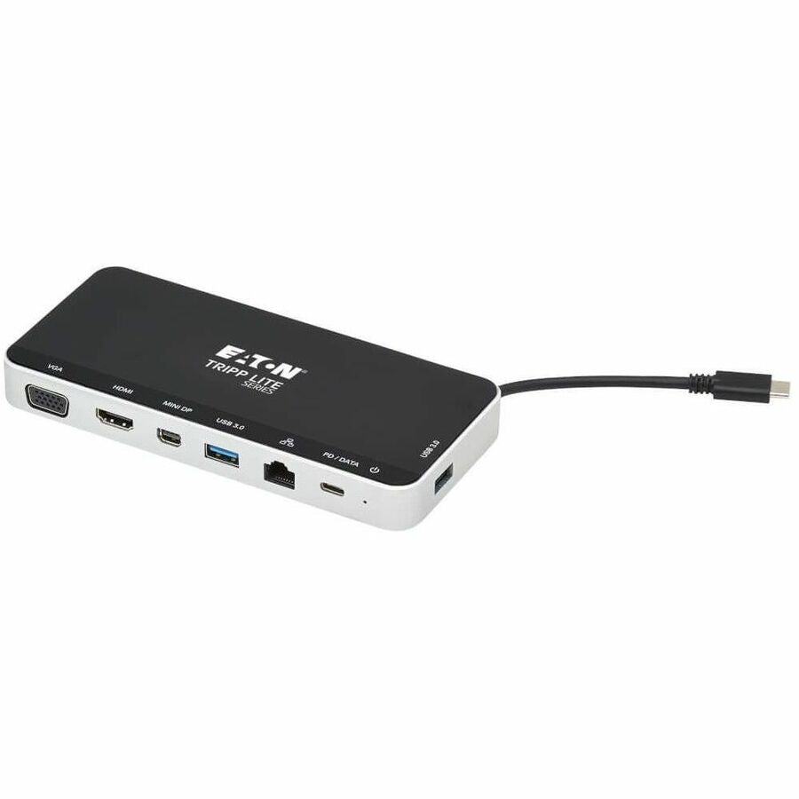 Eaton Tripp Lite Series USB Dock, Triple Display - 4K HDMI & mDP, VGA, USB 3.x (5Gbps), USB-A/C Hub, GbE, 60W PD Charging