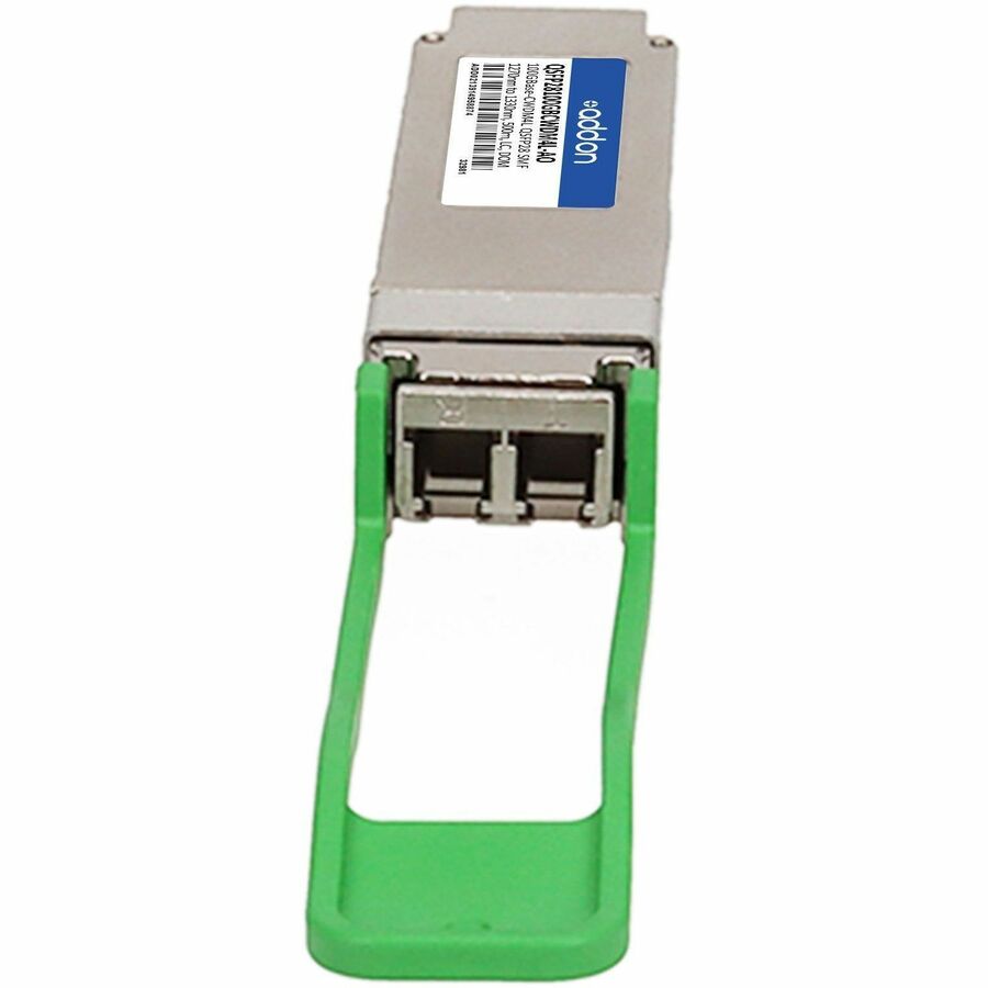 AddOn MSA and TAA 100GBase-CWDM4 QSFP28 Transceiver (SMF, 1270nm to 1330nm, 500m, LC, DOM, Limited Temp 15C to 55C)