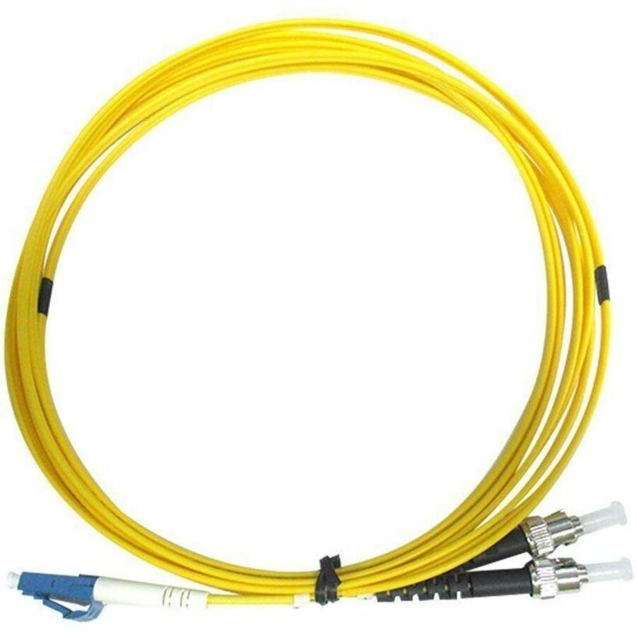 Monoprice Single-Mode Fiber Optic Cable - LC-ST UL 2mm 9/125 OFNR Duplex Yellow 5m