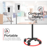 CTA Digital Compact Mobile Automatic Soap Dispenser Stand
