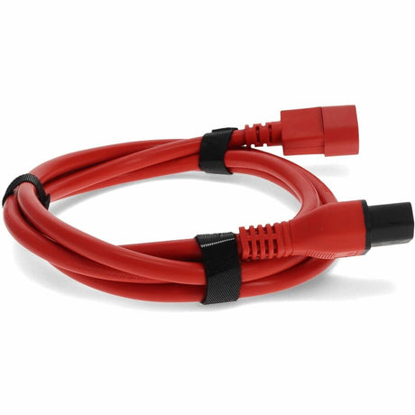 AddOn 4ft C13 (Locking) Female to C14 (Locking) Male 14AWG 15A Red 100-250V Power Cable