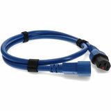AddOn 6ft C13 (Locking) Female to C14 (Locking) Male 14AWG 15A Blue 100-250V Power Cable
