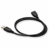 AddOn 3ft USB A 2.0 Male to Female Black Cable