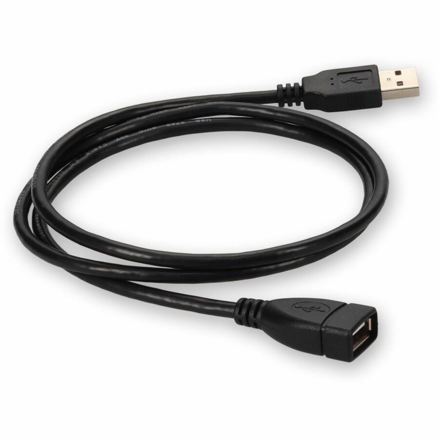 AddOn 3ft USB A 2.0 Male to Female Black Cable