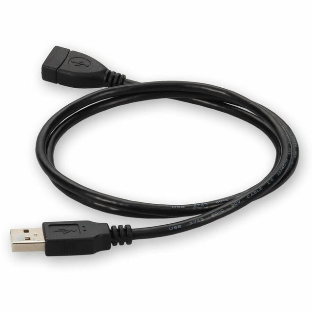 AddOn 3ft USB A 2.0 Male to Female Black Cable