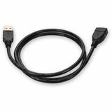 AddOn 3ft USB A 2.0 Male to Female Black Cable