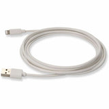 AddOn 6in USB 2.0 (A) Male to Lightning Male White Cable