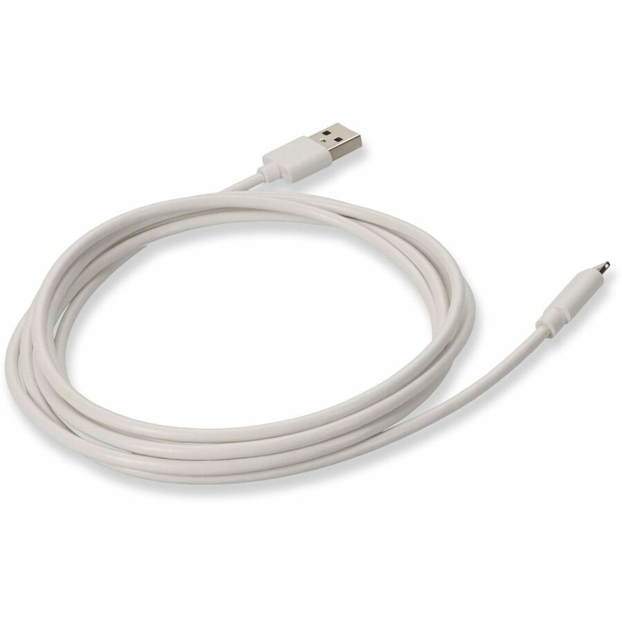 AddOn 6in USB 2.0 (A) Male to Lightning Male White Cable
