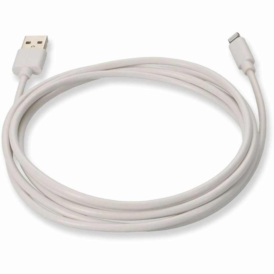 AddOn 6in USB 2.0 (A) Male to Lightning Male White Cable