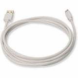 AddOn 6in USB 2.0 (A) Male to Lightning Male White Cable