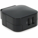 AddOn Wall Plug to 2x USB 5v 3.4A for US Black