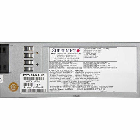 Supermicro 1U 2000W Redundant Power Supply (PWS-2K08A-1R)