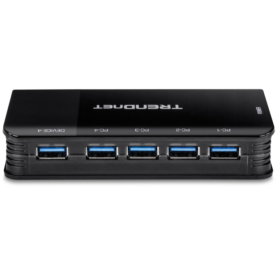 TRENDnet 4 Computer 4-Port USB 3.1 Sharing Switch, TK-U404, 4 x USB 3.1 for Computers, 4 x USB 3.1 for Devices, Flash Drive Sharing, Scanners, Printers, Mouse, Keyboard, Windows & Mac Compatible
