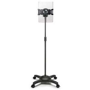 Aidata Universal Tablet Mobile Stand with Locking Casters, Black