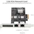 SIIG Dual 2.5G 4-Speed Multi Gigabit Ethernet PCIe Card