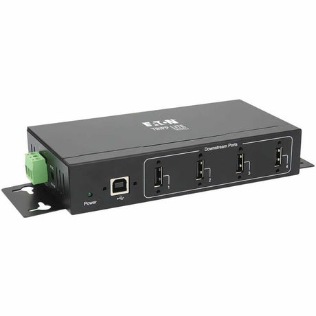 Eaton Tripp Lite Series 4-Port Industrial-Grade USB 2.0 Hub - 15 kV ESD Immunity, Metal Housing, Wall/DIN Mountable