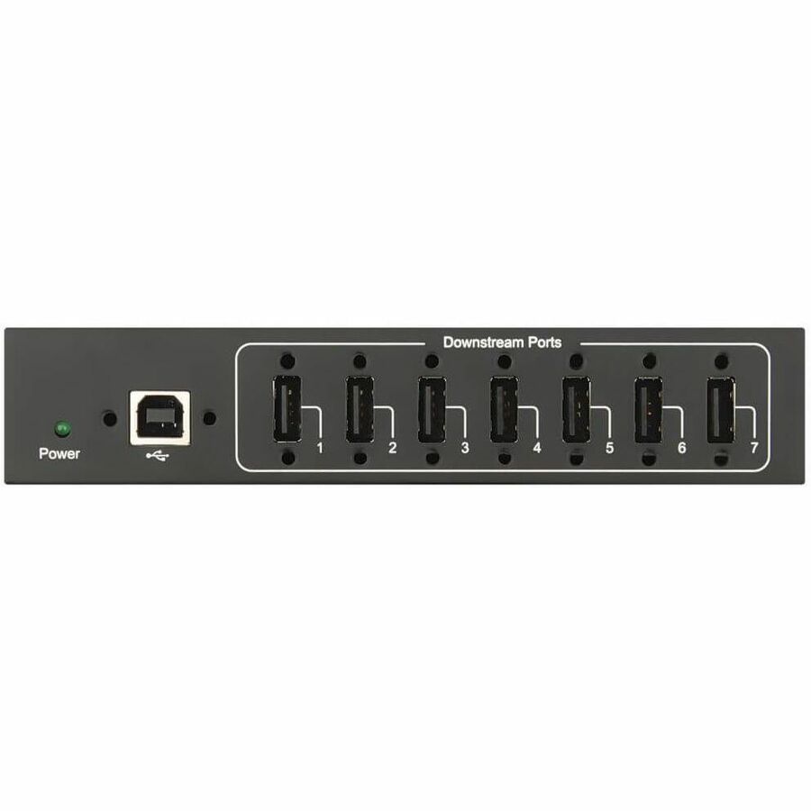 Eaton Tripp Lite Series 7-Port Industrial-Grade USB 2.0 Hub - 15 kV ESD Immunity, Metal Housing, Wall/DIN Mountable