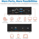 Eaton Tripp Lite Series USB-C Dock, Dual Display - Dual HDMI, USB 3.x (5Gbps) Hub, GbE, 3.5 mm, 85W PD Charging