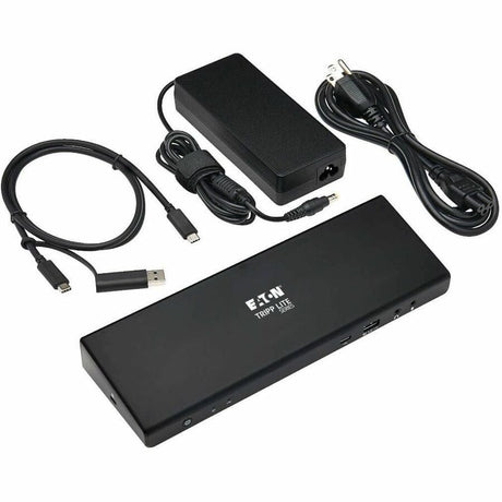 Eaton Tripp Lite Series USB-C Dock, Dual Display - 5K 60 Hz DP, 4K 60 Hz HDMI, USB 3.x (5Gbps), USB-A/C Hub, GbE, 85W PD Charging