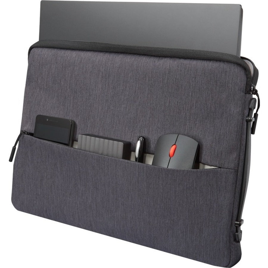 Lenovo Urban Carrying Case (Sleeve) for 13" Notebook, Power Bank, Mouse, Accessories - Charcoal Gray