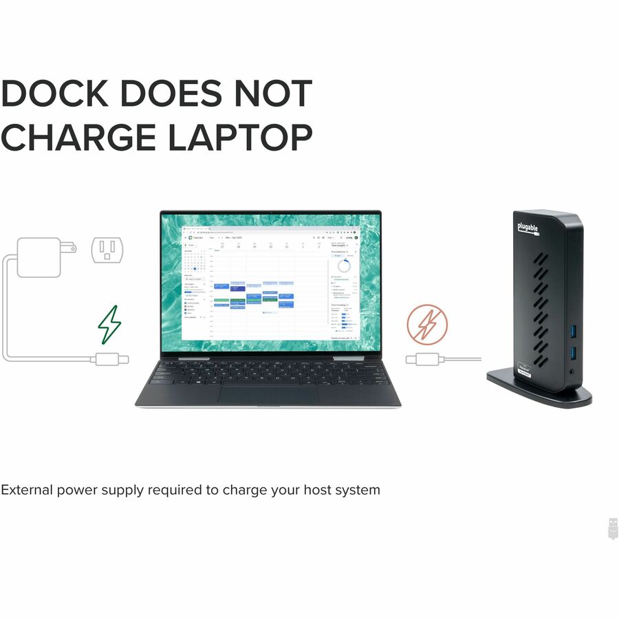 Plugable USB 3.0 and USB-C Universal Laptop Docking Station for Windows and Mac