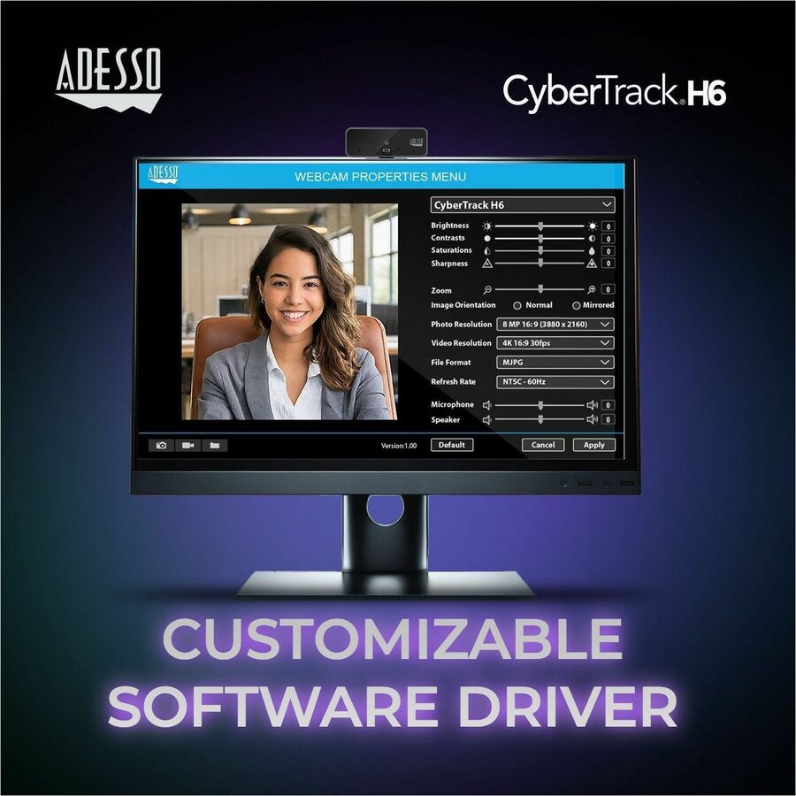 4K  8.0 MEGAPIXEL  WEBCAM WITH