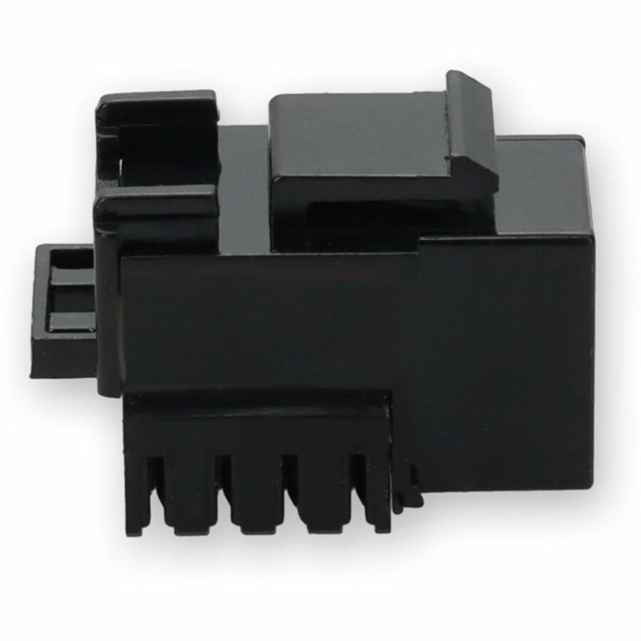 AddOn Non-Terminated to RJ-45 (Female) Black Cat5e UTP Copper Connector 90 Degree