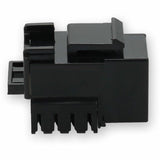 AddOn Non-Terminated to RJ-45 (Female) Black Cat5e UTP Copper Connector 90 Degree