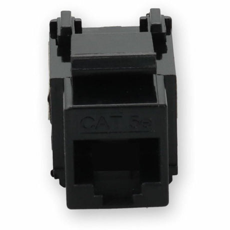 AddOn Non-Terminated to RJ-45 (Female) Black Cat5e UTP Copper Connector 90 Degree