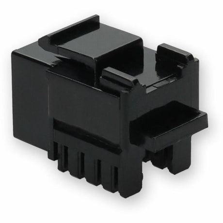 AddOn Non-Terminated to RJ-45 (Female) Black Cat5e UTP Copper Connector 90 Degree