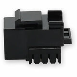 AddOn Non-Terminated to RJ-45 (Female) Black Cat5e UTP Copper Connector 90 Degree