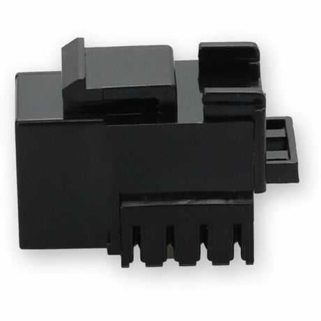 AddOn Non-Terminated to RJ-45 (Female) Black Cat5e UTP Copper Connector 90 Degree