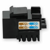 AddOn Non-Terminated to RJ-45 (Female) Black Cat6 UTP Copper Connector 90 Degree