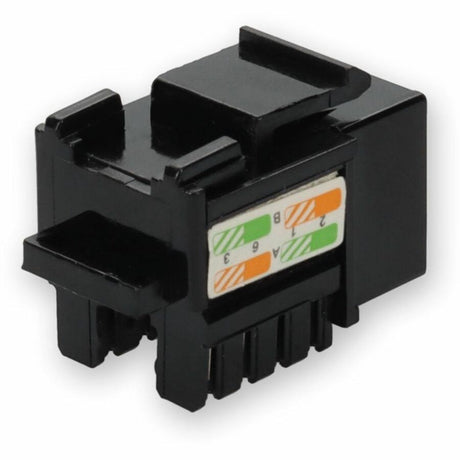 AddOn Non-Terminated to RJ-45 (Female) Black Cat6 UTP Copper Connector 90 Degree