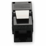 AddOn Non-Terminated to RJ-45 (Female) Black Cat6 UTP Copper Connector 180 Degree