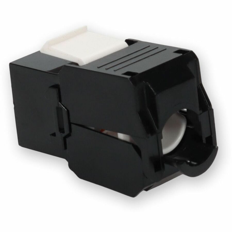 AddOn Non-Terminated to RJ-45 (Female) Black Cat6 UTP Copper Connector 180 Degree