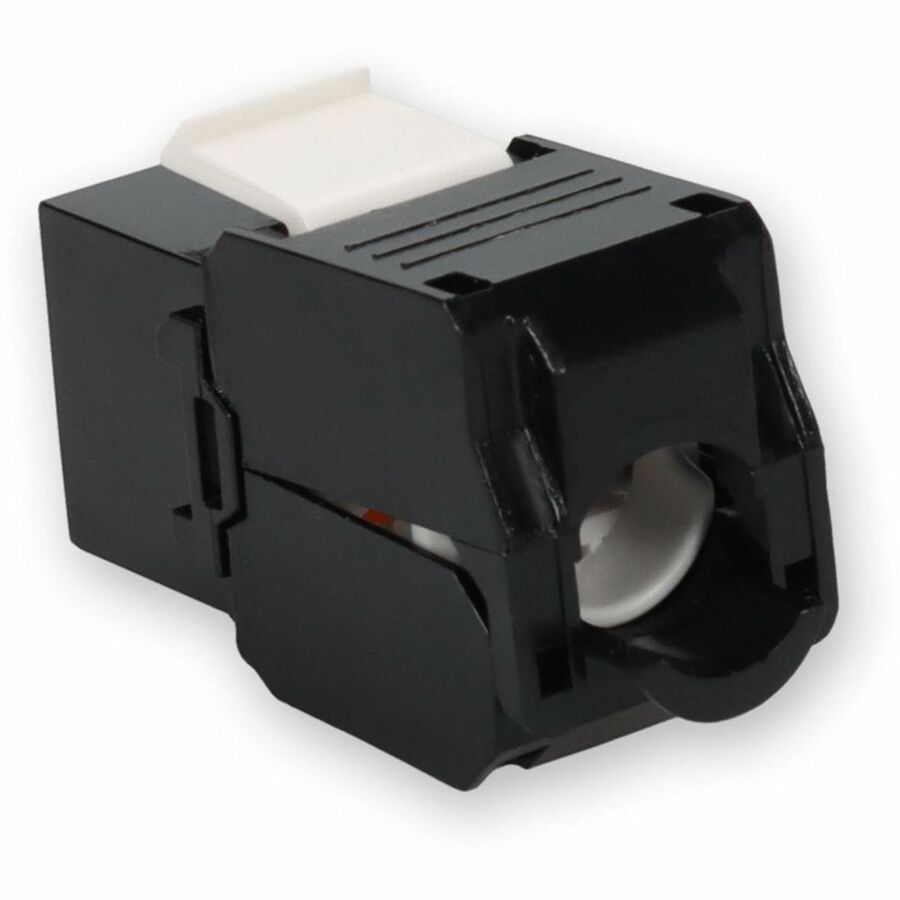 AddOn Non-Terminated to RJ-45 (Female) Black Cat6A UTP Copper Connector 180 Degree