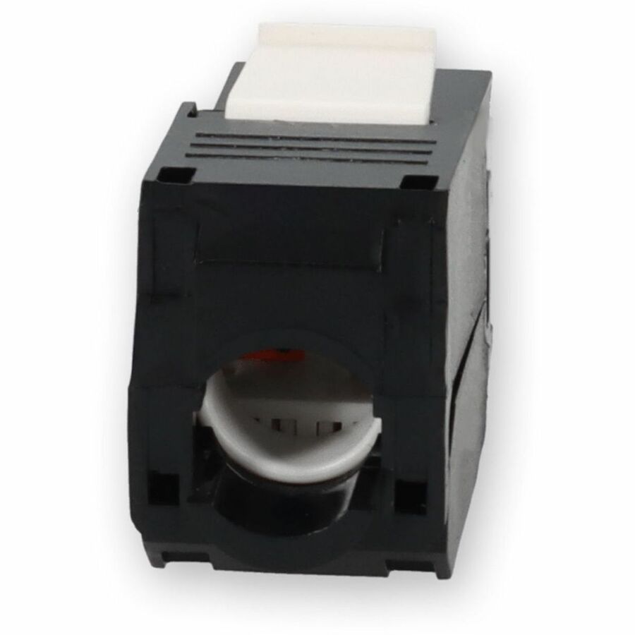 AddOn Non-Terminated to RJ-45 (Female) Black Cat6A UTP Copper Connector 180 Degree